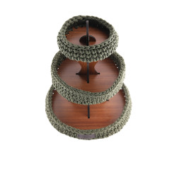 3 Layered Wooden Floor Stand - Green     