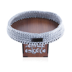 Round Wood Stand - Grey