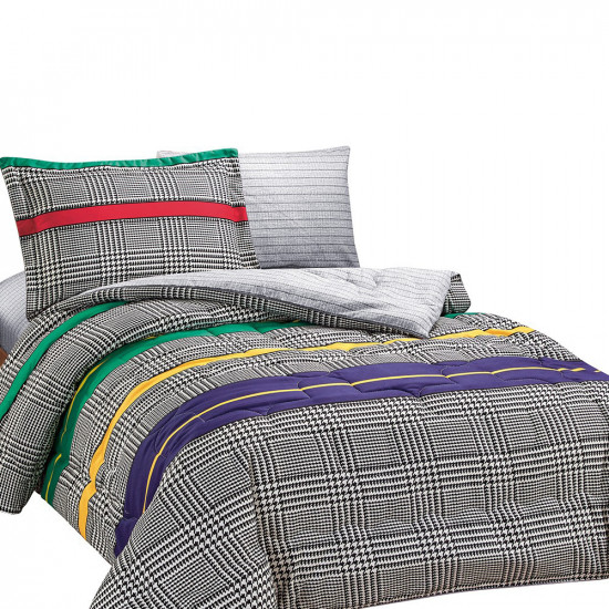 4 Pcs Oscar Comforter Set - Queen size 230 * 170 - N 21-307