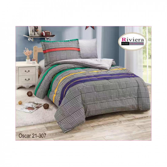 4 Pcs Oscar Comforter Set - Queen size 230 * 170 - N 21-307