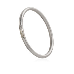 Classic Bangle Matte Silver - Large - 6.5 cm