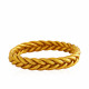 Braided Bangle Yellow Gold -  Large - 6.5 cm