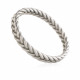 Braid Bangle Matte Silver - Large - 6.5 cm