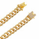 Iced Out Rose Gold Cubic Zirconia Chain Choker Necklace - Gold