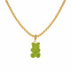 Teddy Bear Gold Chain Dual - Transparent Orange & Green