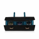 Travel Leather Storage Bag for 3 Watches with Strap - Black/Beige