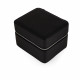 Travel Leather Storage Box for 2 Watches - Black