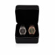 Travel Leather Storage Box for 2 Watches - Black