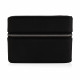 Travel Leather Storage Box for 2 Watches - Black