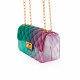 Transparent Pvc Neon Handbag - Green & Pink