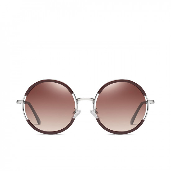 Tokyo Polarized Sunglasses For Women - Silver & Brown - Size 58 To 138 Tokyo Polarized Sunglasses For Women - Silver & Brown - Size 58 To 138