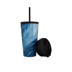 Ocean Geode Stainless Steel Tumbler - Mix Blue - 473 ml 
