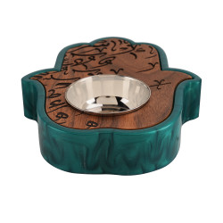 Hand Shape Mobkhar With Arabic Letters Green