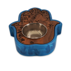 Hand Shape Mobkhar With Arabic Letters Blue