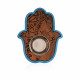 Hand Shape Mobkhar With Arabic Letters Blue