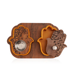 Hand Shape Mobkhar & Bukhour Box Set Of 2pc - Gold