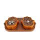 Hand Shape Mobkhar & Bukhour Box Set Of 2pc - Gold