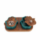 Hand Shape Mobkhar & Bukhour Box Set Of 2pc - Green