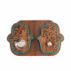Hand Shape Mobkhar & Bukhour Box Set Of 2pc - Green