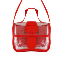 Transparent Jelly HandBag - Red
