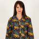 Long-Sleeved Cotton Pajamas - Dark Navy Long-Sleeved Cotton Pajamas - Dark Navy