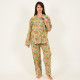 Long-Sleeved Cotton Pajamas - Light Gray Long-Sleeved Cotton Pajamas - Light Gray