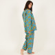 Long-Sleeved Cotton Pajamas - Blue Long-Sleeved Cotton Pajamas - Blue