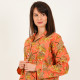 Long-Sleeved Cotton Pajamas - Orange Long-Sleeved Cotton Pajamas - Orange