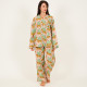 Long-Sleeved Cotton Pajamas - White Long-Sleeved Cotton Pajamas - White