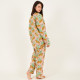 Long-Sleeved Cotton Pajamas - White Long-Sleeved Cotton Pajamas - White