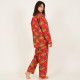 Long-Sleeved Cotton Pajamas - Red Long-Sleeved Cotton Pajamas - Red