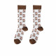 Milk Chocolate Designed Socks - Size 37 - 45