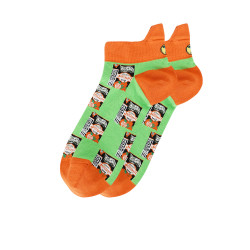 Low-cut Orange Juice Designed Socks - Size 37 - 45