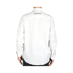 Shirt With Navy Logo - White