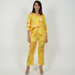 Patterned Women Suit - Yellow