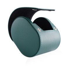 Travel Leather Storage Bag for 1 Watch - Green