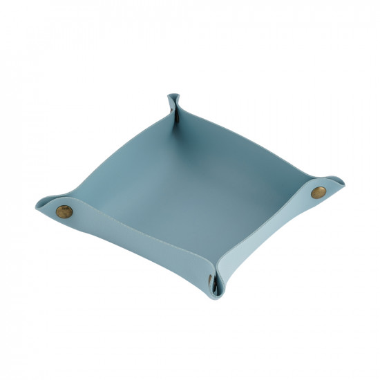 Leather Tray - Sky Blue