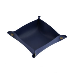 Leather Tray - Deep Blue