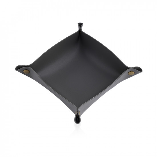 Leather Tray - Dark Gray
