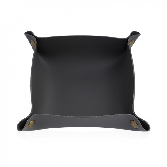 Leather Tray - Dark Gray