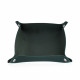 Leather And Velvet Tray - Green