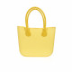 Classic Bag With Long Leather Handles - Yellow With Black  