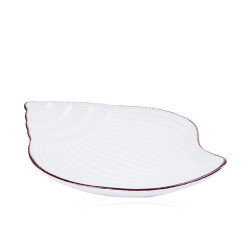Tableware Flat Conch Shell - White
