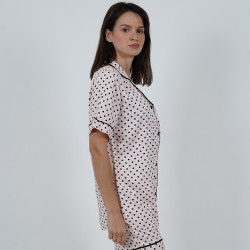Short Pijama 2 Pcs - Pink with Polka Dot