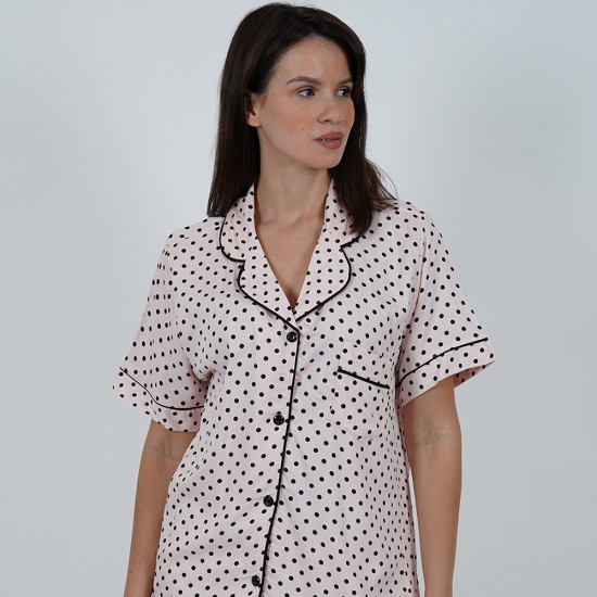 Short Pijama - Pink with Polka Dot