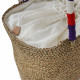 Pom Pom Straw Tote Bag - Beach Please - N 1