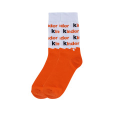 Kinder Cotton Socks - Orange and white
