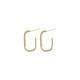 Cubic loop earrings with zircon - Gold - Free size