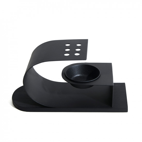Metal & Wood Mobkhar - Black