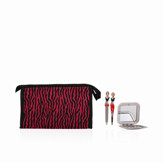 Nail Care Gift Set - 3 Pcs - Red And Black Nail Care Gift Set - 3 Pcs - Red And Black
